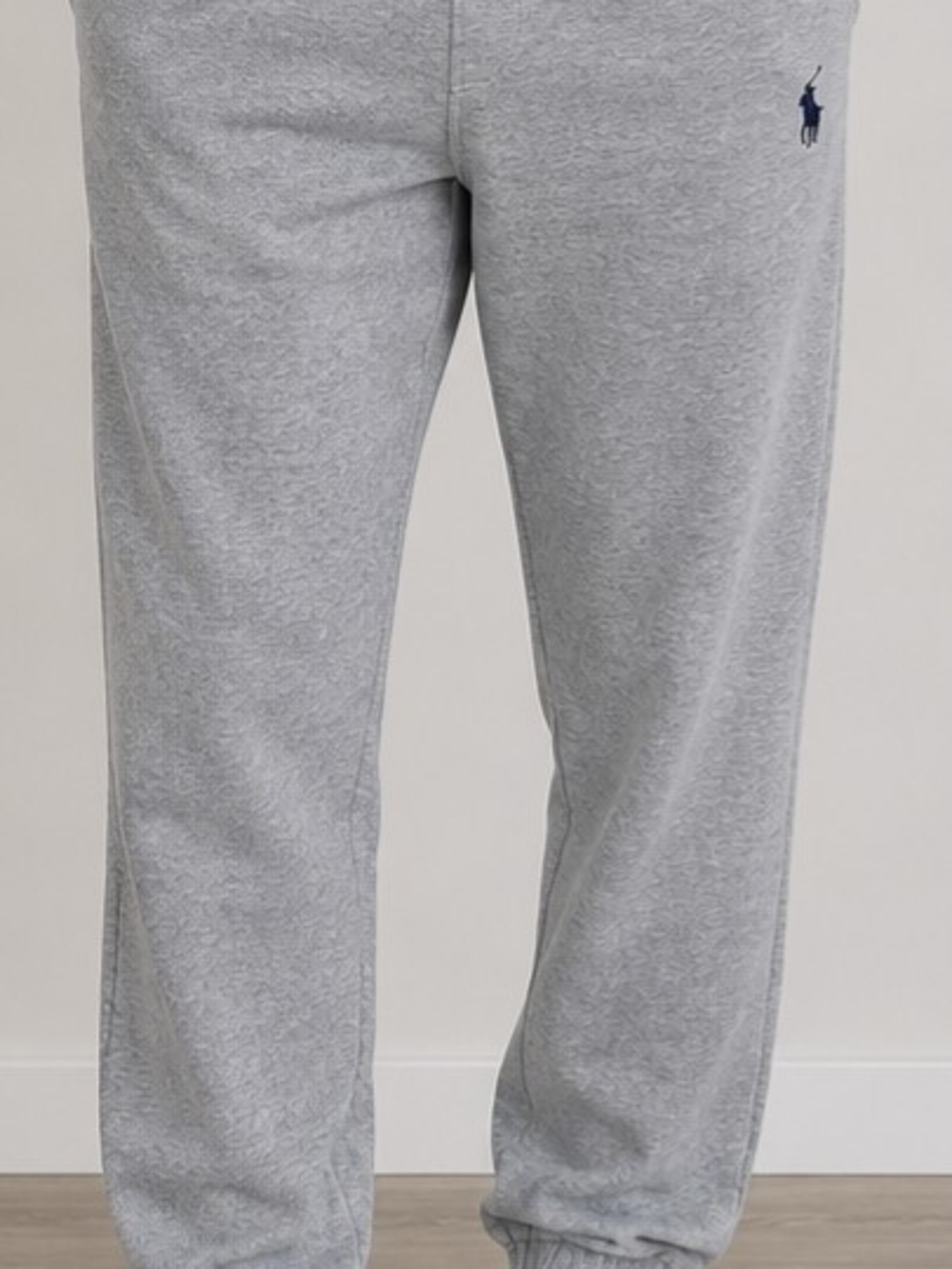 Polo Ralph Lauren Mens L Gray Fleece Sweatpants Joggers Pony Logo Drawstring